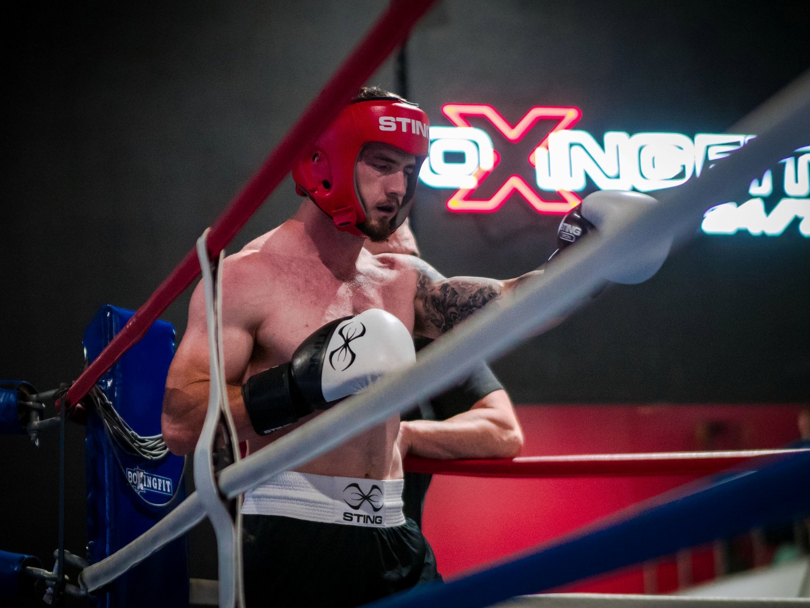 Sparring in the ring at BoxingFit